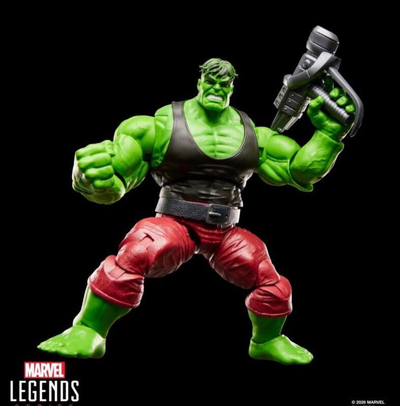 Close‑up of Abomination’s classic comic‑style head sculpt with reptilian features.